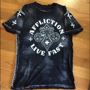 Affliction Shirts - AFFLICTION LIVE FAST MENS T-SHIRT Affliction Shirts - AFFLICTION LIVE FAST MENS T-SHIRT
